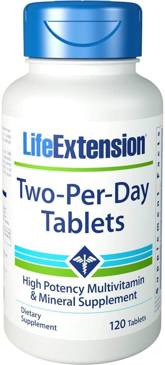 Life Extension Two-Per-Day High Potency Multivitamin & Mineral Supplement