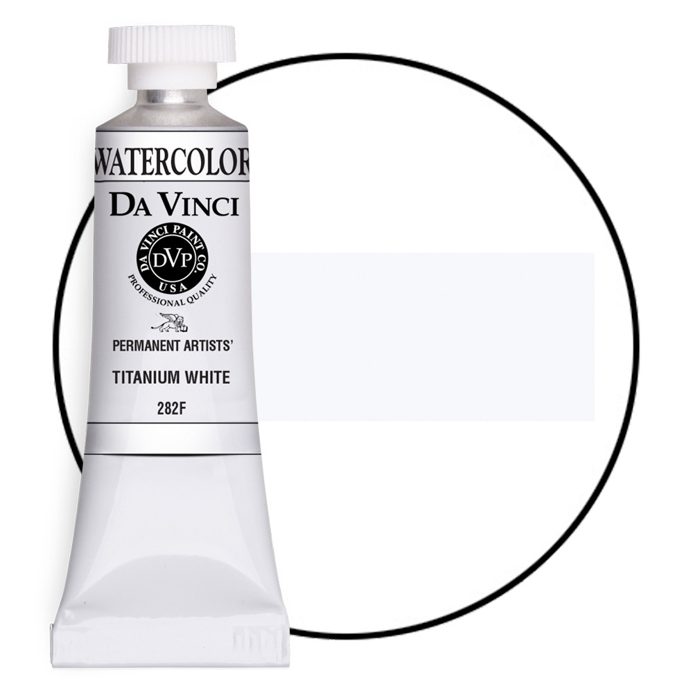 Da Vinci Professional Artist Watercolor, Titanium White, 15mL