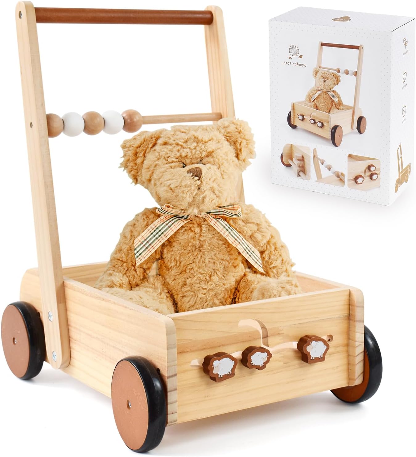 PairPear Wooden Baby Walker Push Toys