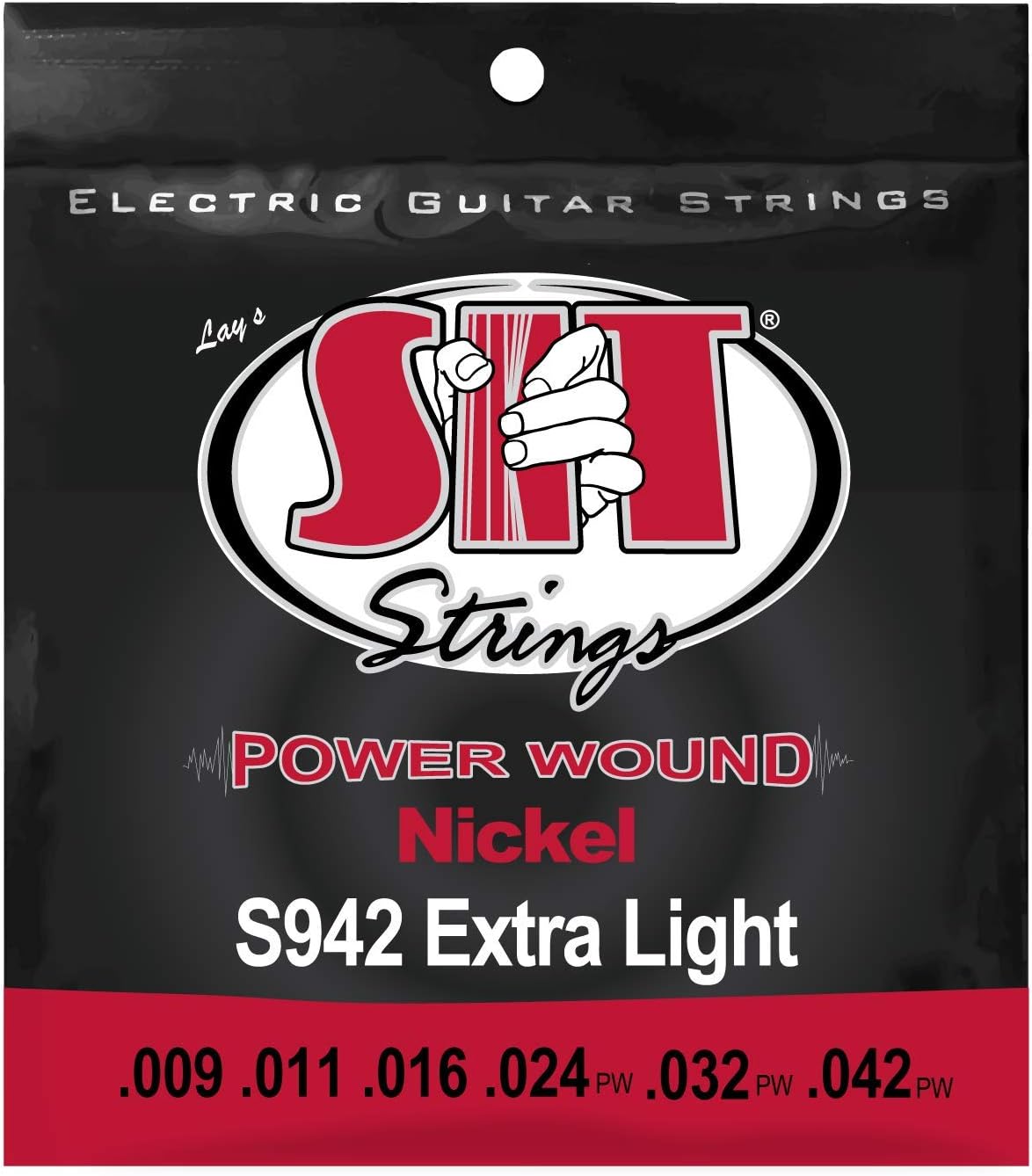 Power Wound Nickel Electric Guitar Strings Extra Light 9-42 (S942)