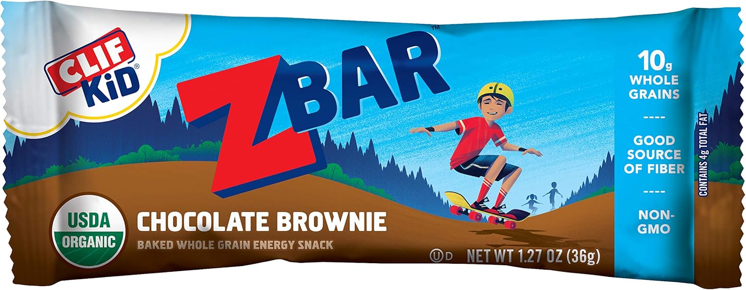 Clif Kid Zbar Chocolate Brownie Soft-Baked Bar (18 Pack)