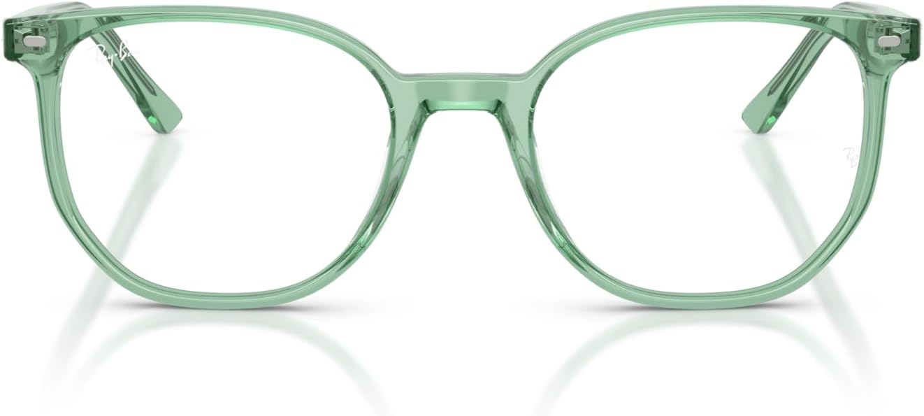 Ray-Ban RX5397 Elliot Round Prescription Eyewear Frames, Light Green/Demo Lens, 48 mm
