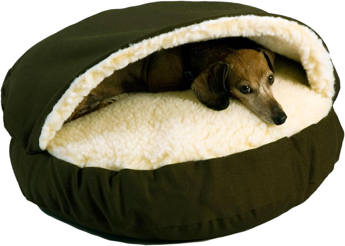Snoozer Cozy Cave Dog Bed — XL, Olive