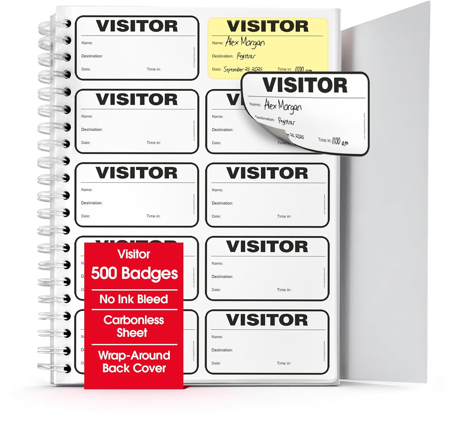 TSO 500 Badge Visitor Sign in Security Book (3"x2")
