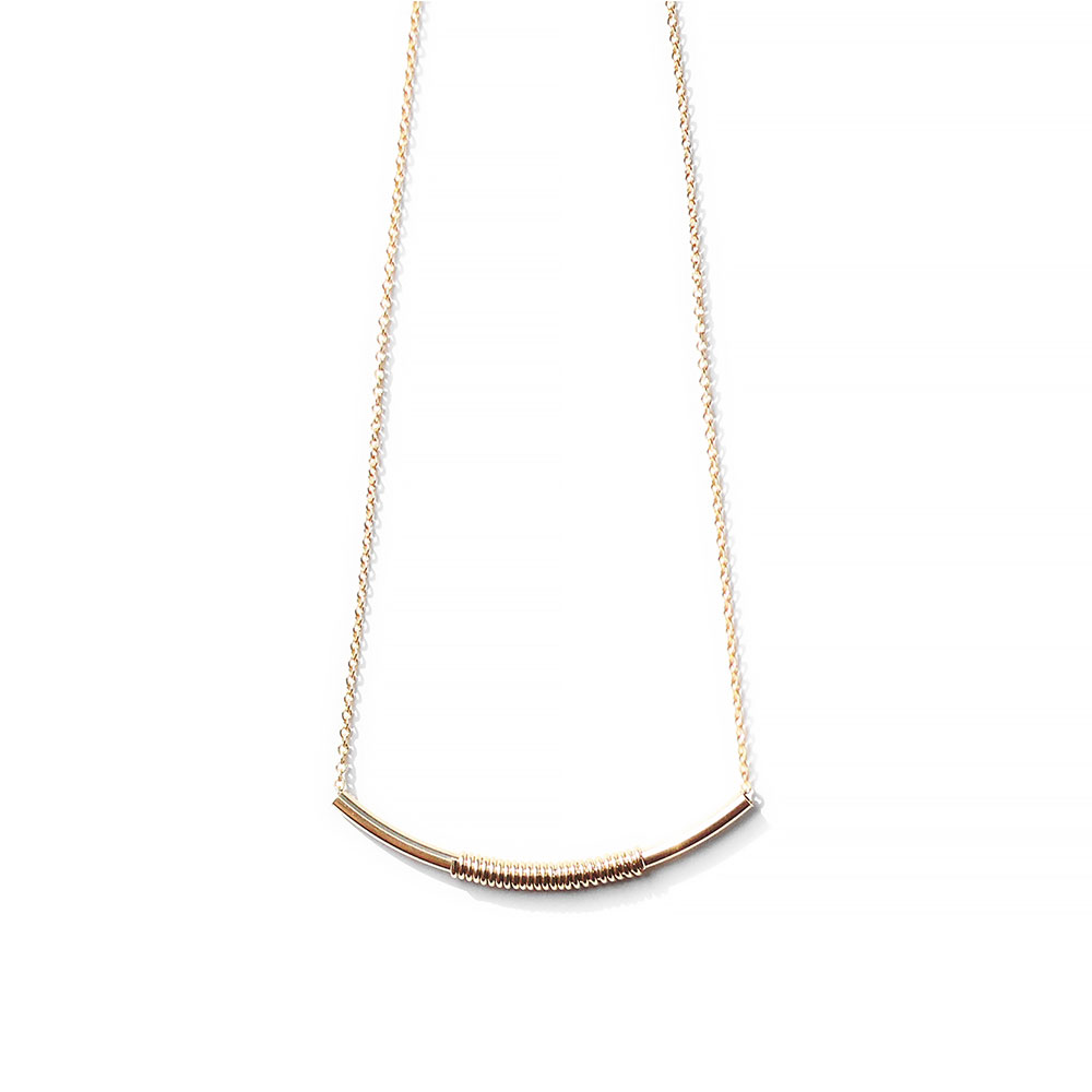 Signature Wrap U Gold Necklace