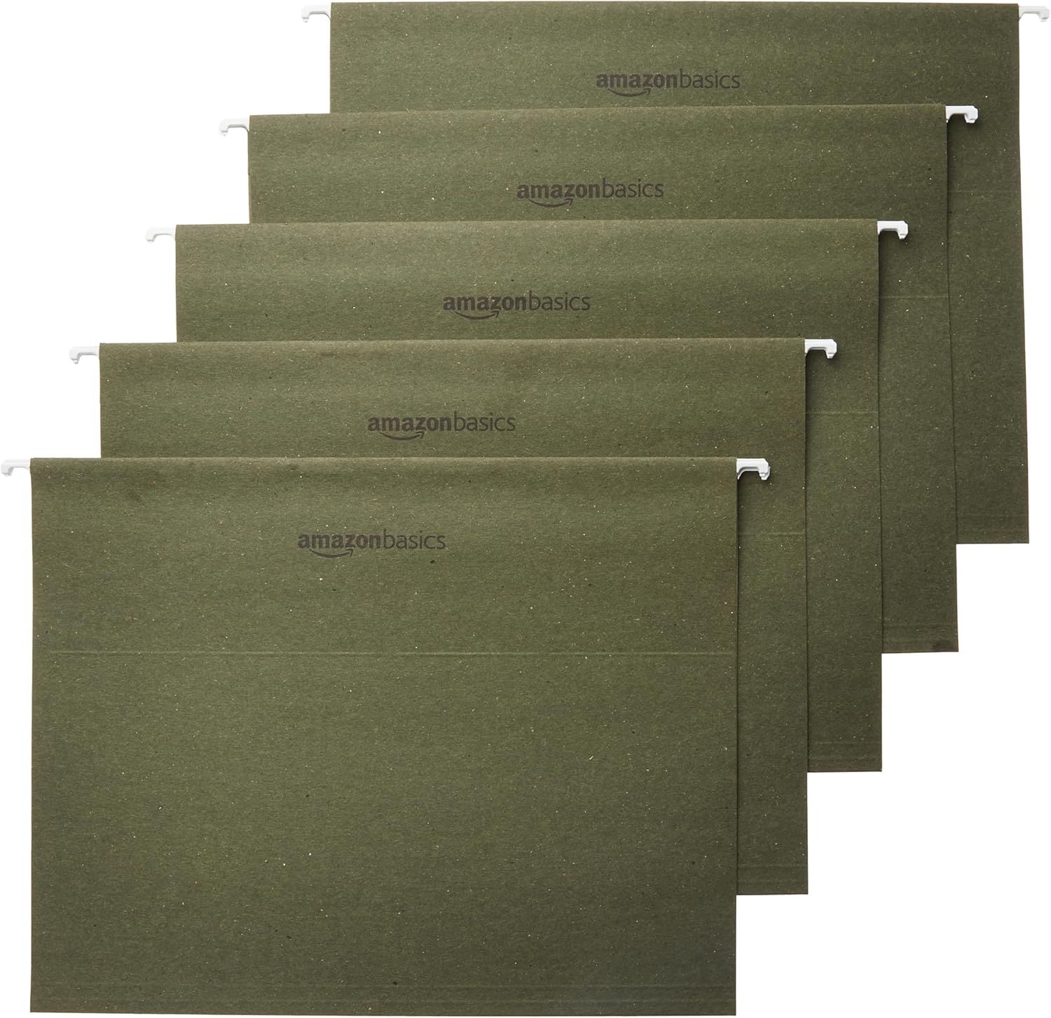 Amazon Basics Hanging File Folders, Letter Size, Assorted Colors, 1/5 Cut, 25/Pack