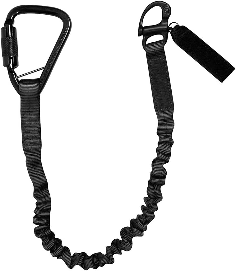 Fusion Climb Helo Retention Lanyard BLK Auto-Locking Carabiner and Shackle