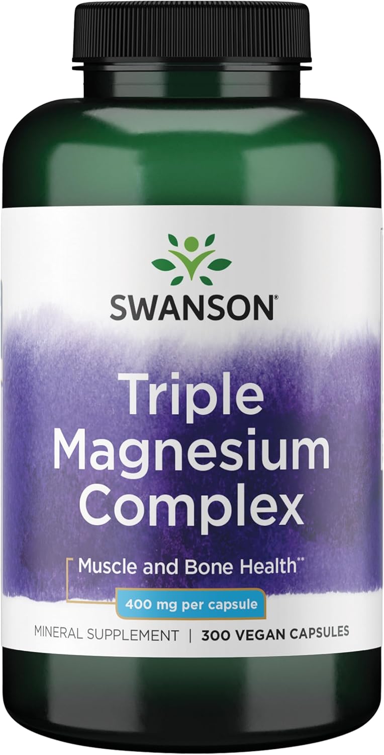 Triple Magnesium Complex 400 mg (300 Vegan Capsules)