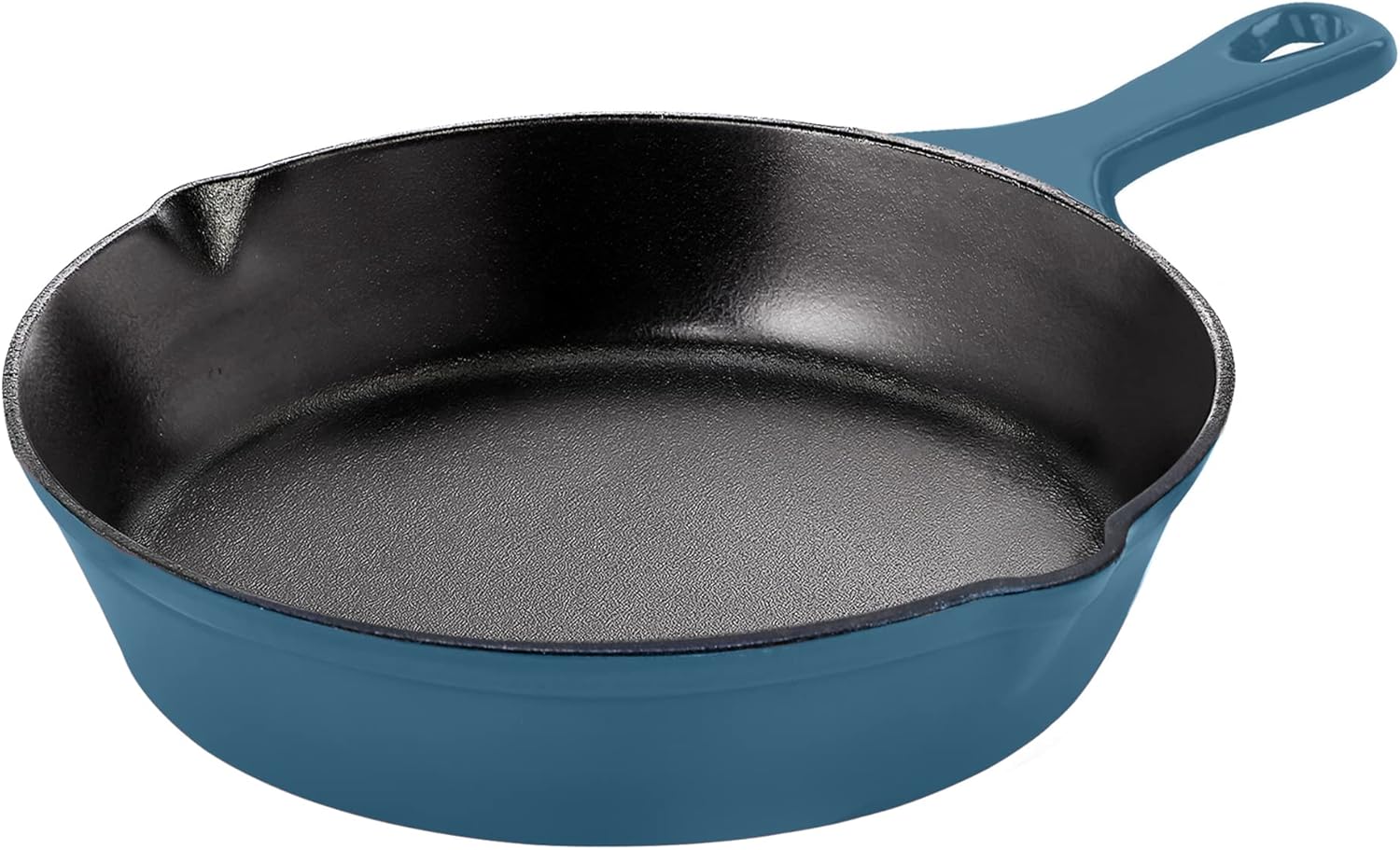 Utopia Kitchen Cast Iron Frying Pan 8 Inch, Cast Iron Chefs Pan, Pre Seasoned Skillet, Safe Grill Cookware for Indoor & Outdoor Use, Teal