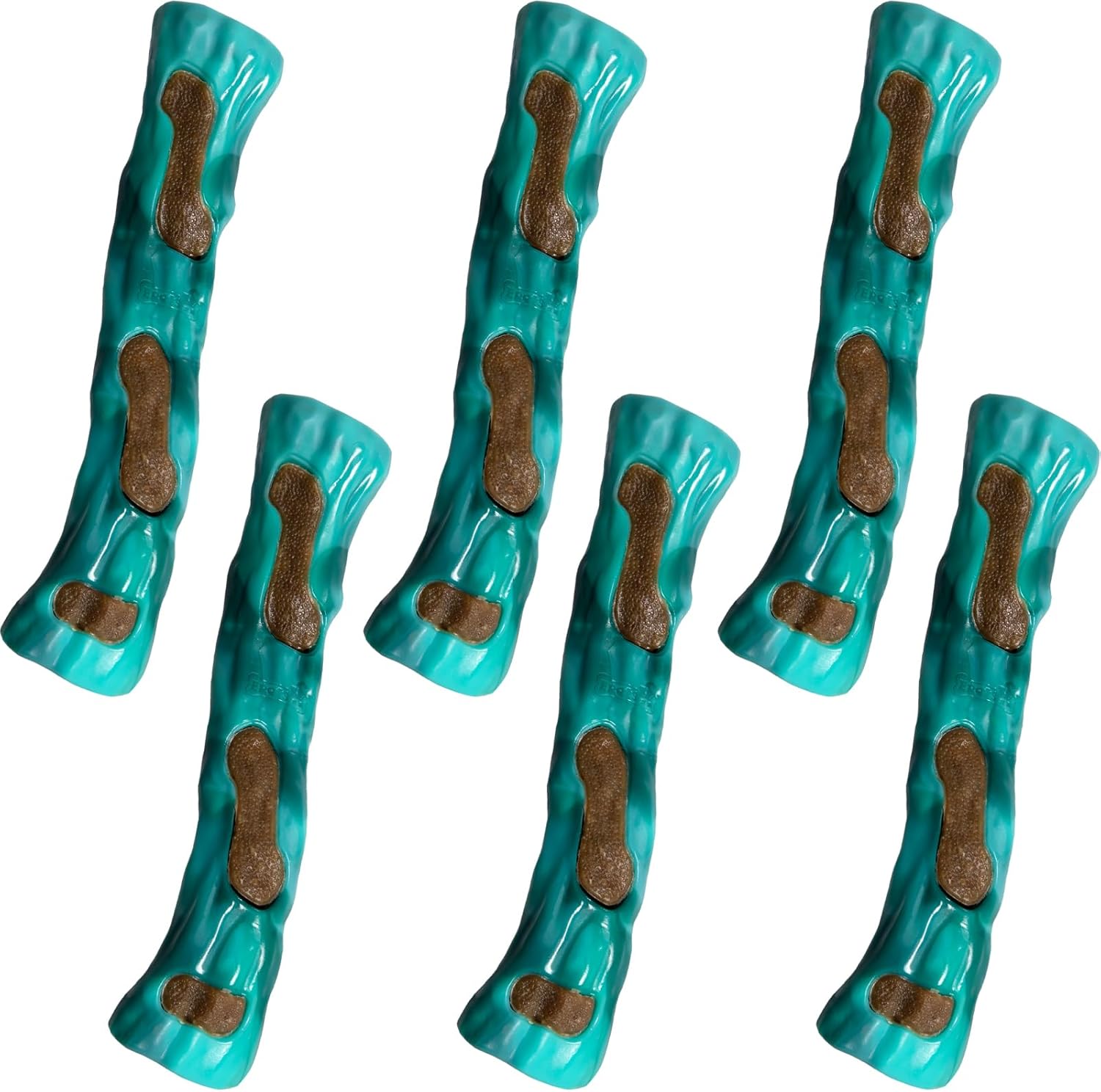 SPEREELER Dog Bones Chew Toys for Aggressive Chewers, 6 Pack Real Chicken Flavor,Indestructible Dog Teething Chew Toys for Large/Medium/Small Breed,Tough Toy with Durable Nylon