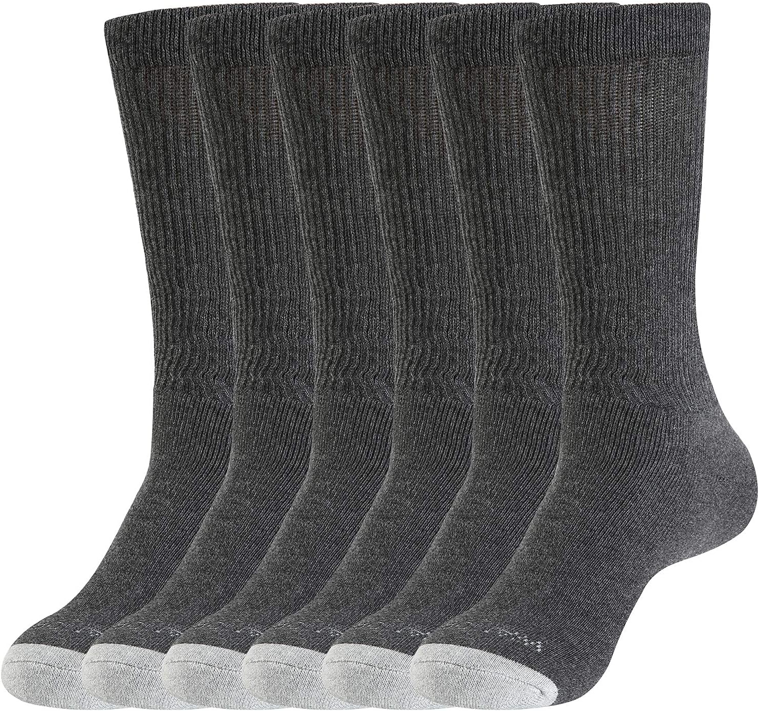 WANDER Men's Cushion Crew Socks 6-Pack