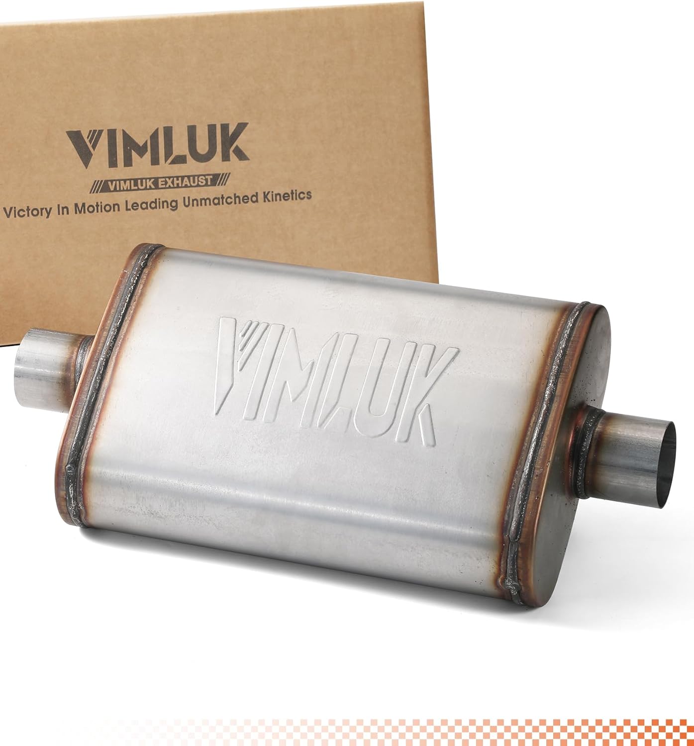 VIMLUK 2.5 Inch Straight Through Performance Muffler