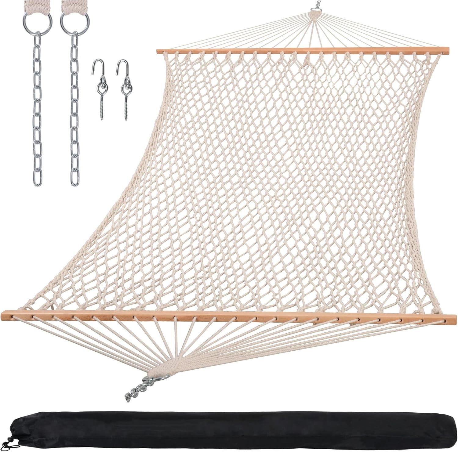 SUNCREAT Traditional Rope Double Hammock
