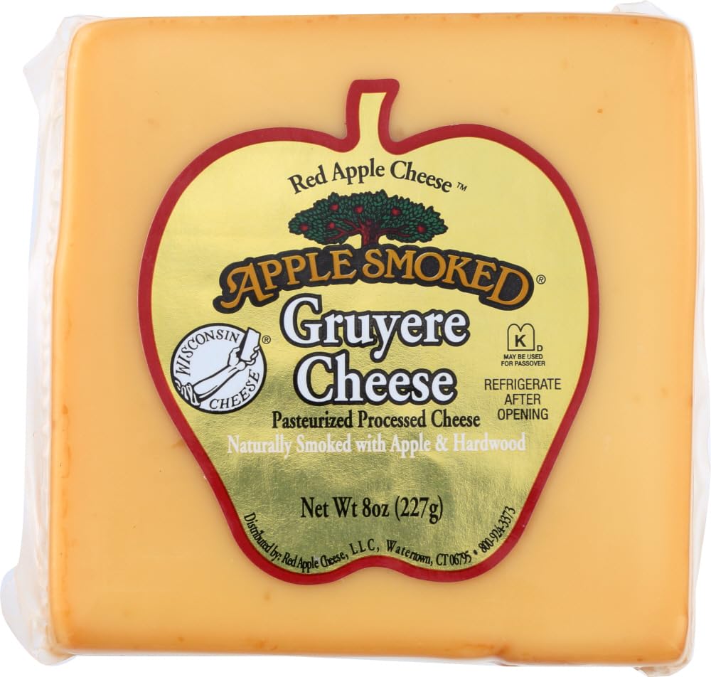 Amazon.com Apple Smoked Gruyere Cheese, 8.0 OZ (Pack of 6)