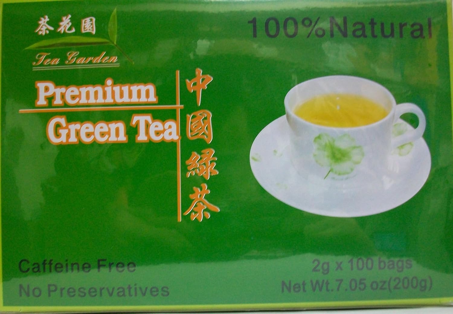 Tea Garden Chinese Green Tea 100% Natural & Caffeine Free by Tea Garden