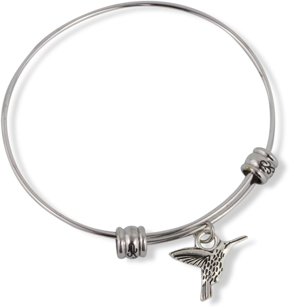 Generic Hummingbird 3D Charm Fancy Bangle