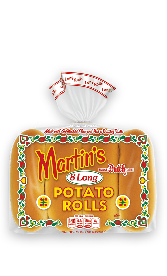 Long Potato Rolls 8-Count (4-Bag Pack)