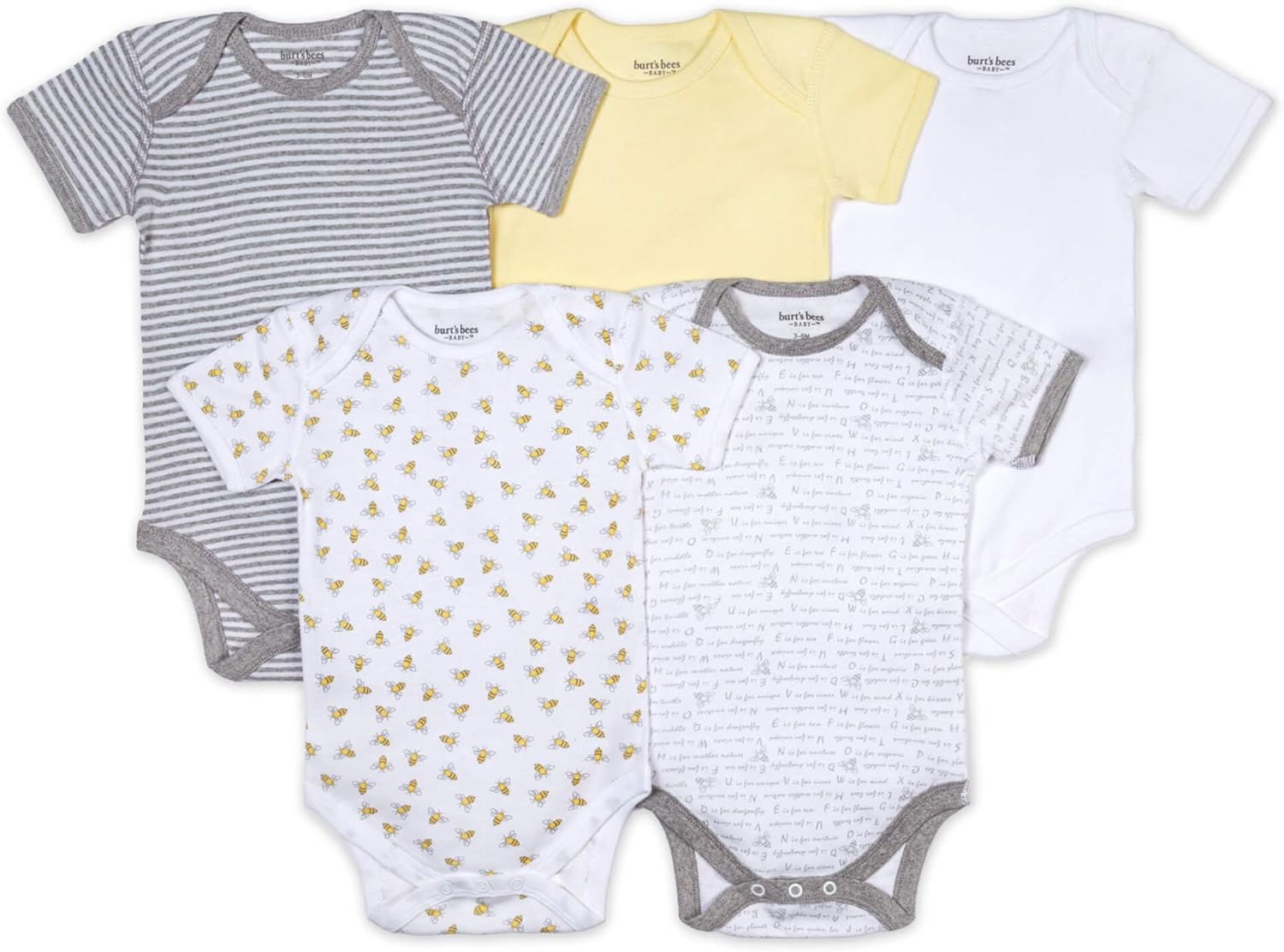 Burt's Bees Baby Amazon.com: Burt's Bees Baby Unisex Baby Bodysuits, 5-pack Short & Long Sleeve One-pieces, 100% Organic Cotton Bodysuit: Clothing, Shoes & Jewelry