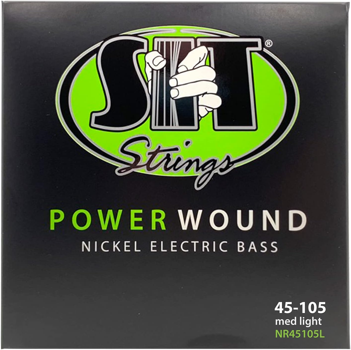 Power Wound Nickel Bass Guitar Strings 4-String Medium-Light 45-105 (NR45105L)