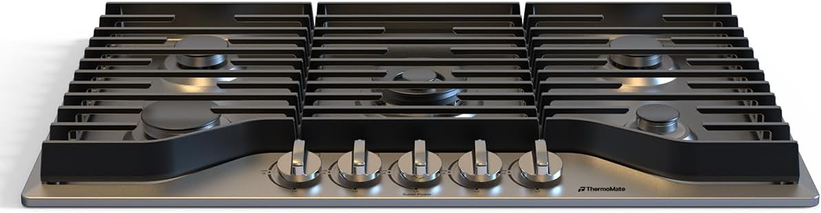 ThermoMate Heavy 36 Inch Gas Cooktop with 5 Italy Sabaf Power Burners