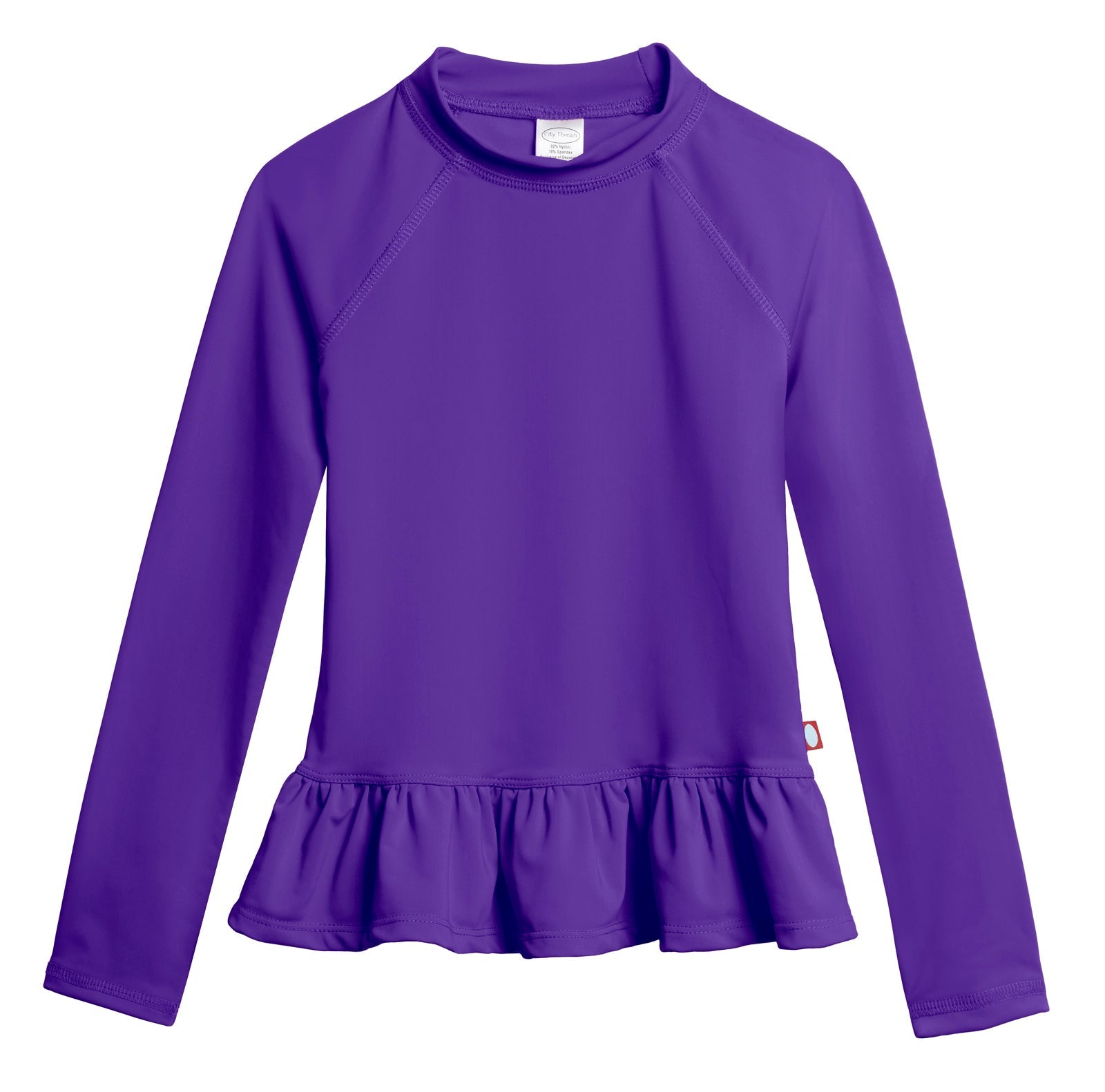 Girls UPF 50+ Peplum Long Sleeve Rashguard