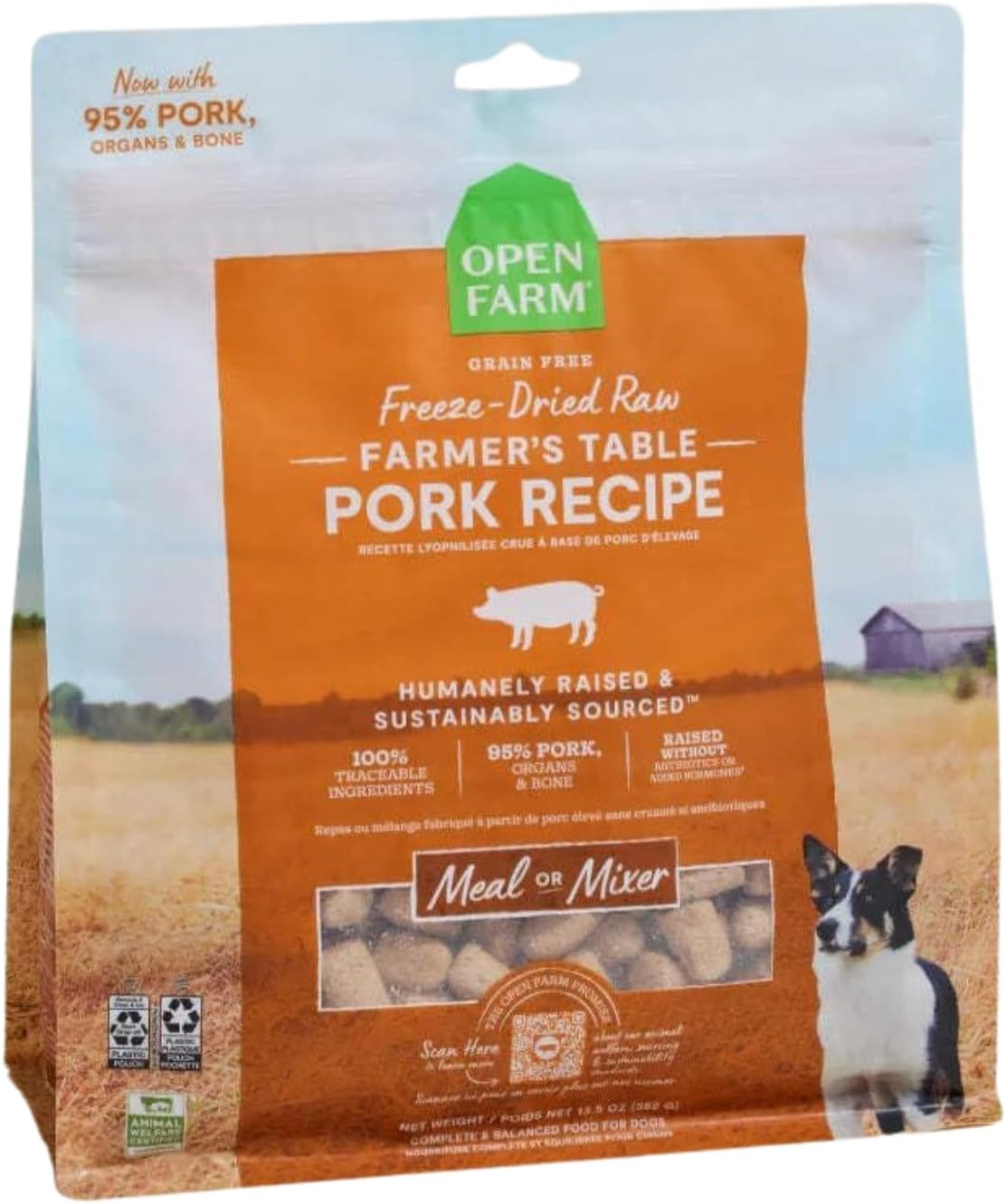 Open Farm Freeze Dried Raw Dog Food Pork Recipe