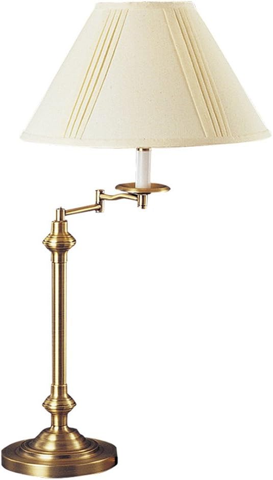 Cal Lighting BO-342-AB Traditional One Table Lamp with 3-Way Switch Antique Brass Finish