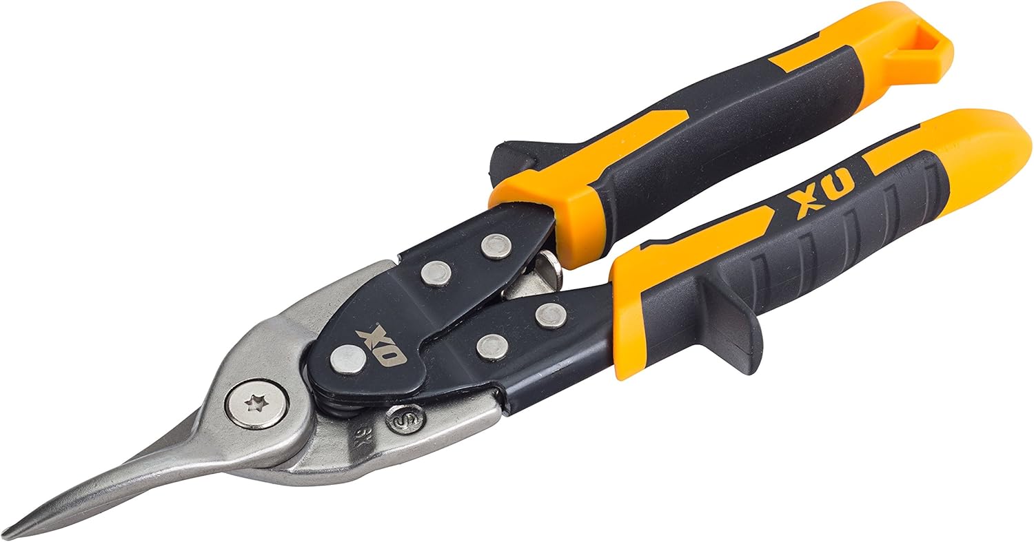 OX Tools Heavy-Duty Aviation Snips | Straight Cut | Yellow