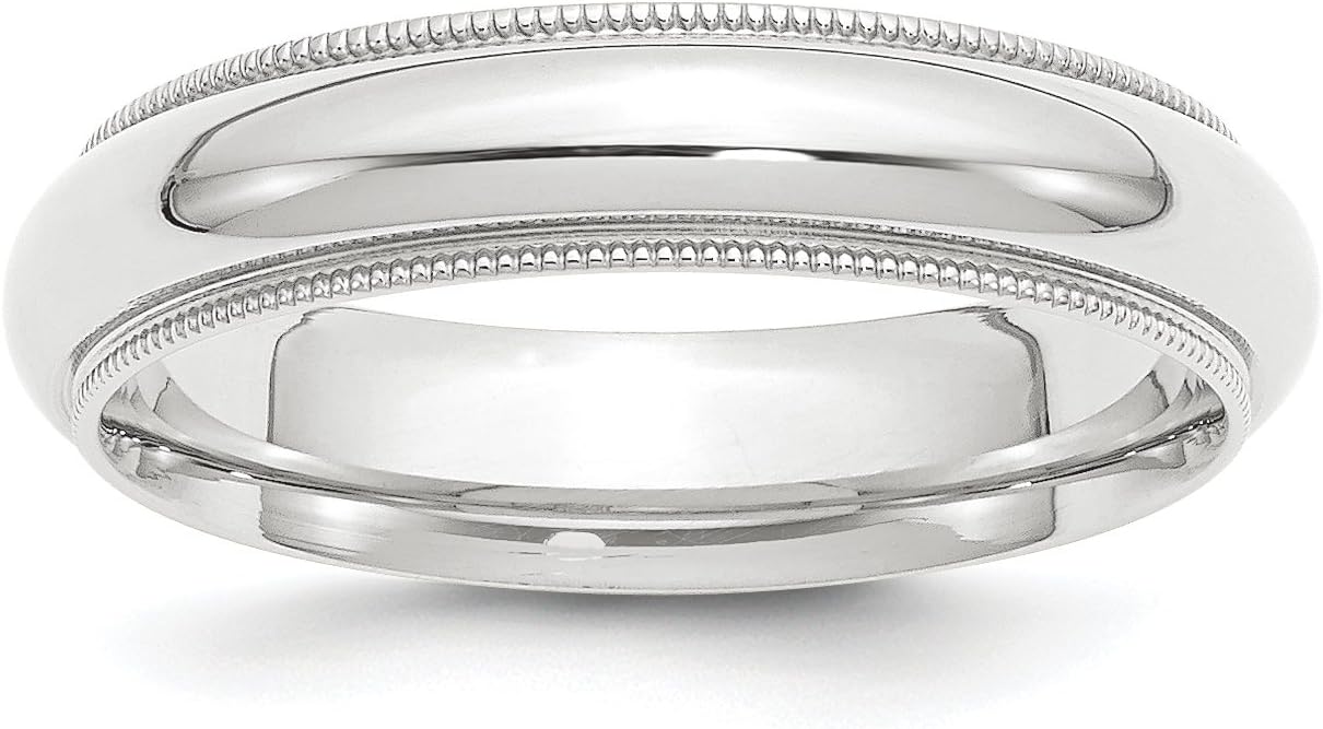Jewelry Stores Network Platinum 5mm Comfort Fit Wedding Band for Men & Women
