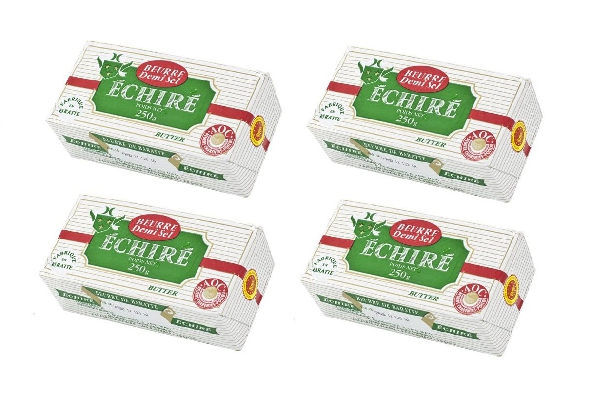 Echire French Echire Butter, Salted - 4 packs x 8.8 oz