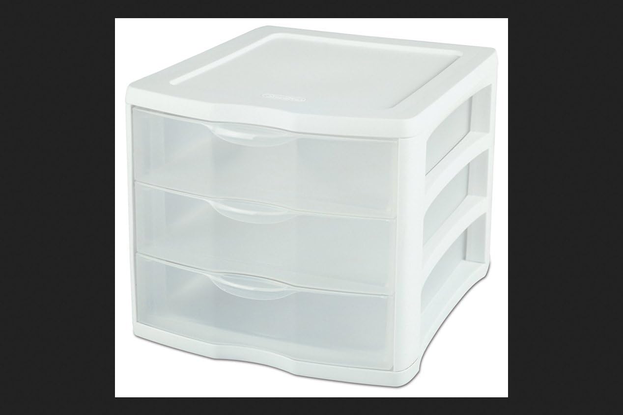 STERILITE 9.625 in. H x 11 in. W x 13.5 in. D Stackable Drawer Organizer (Pack of 1)