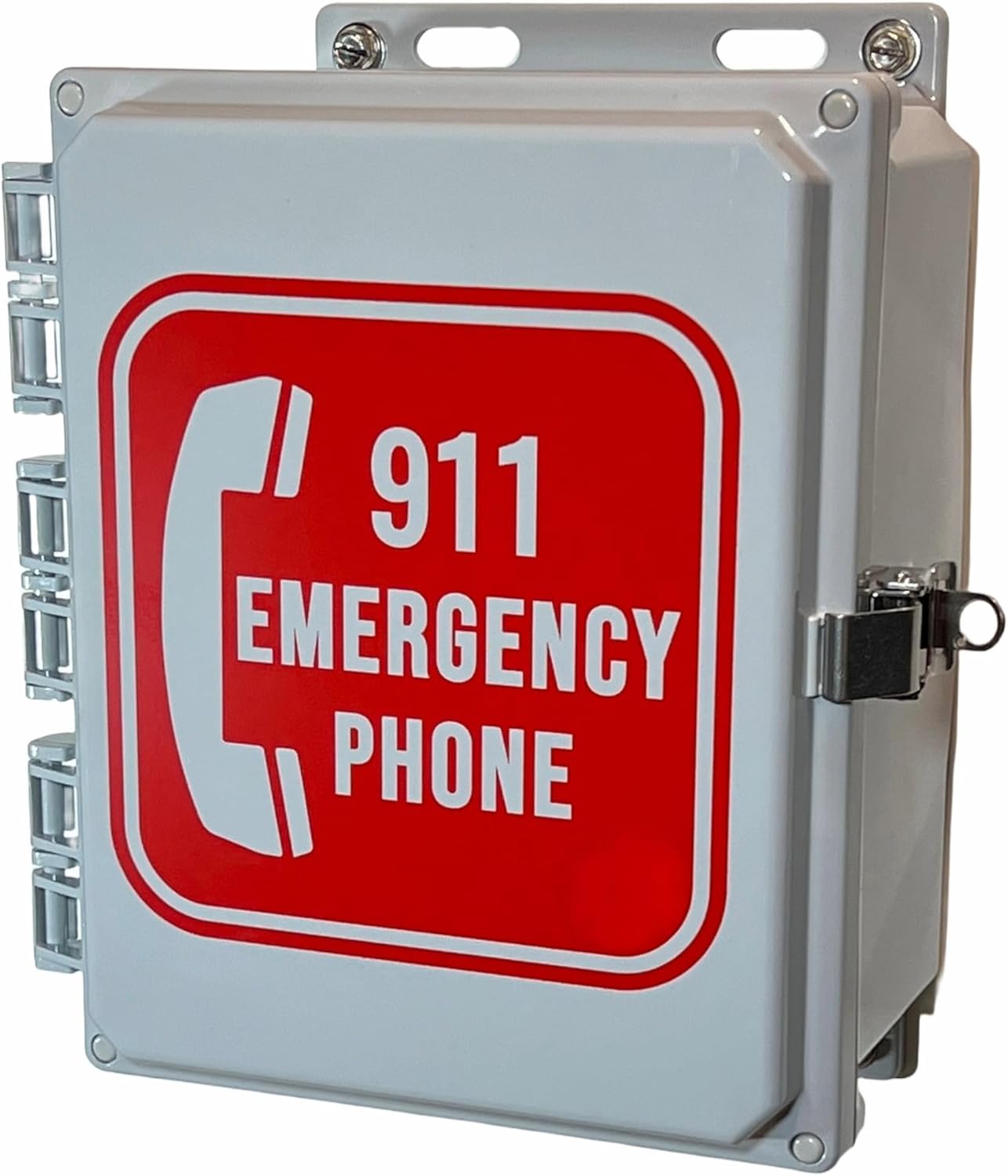 Unknown Outdoor Emergency Phone - 911 Only Emergency Land Line Phone System - Weatherproof Call Box