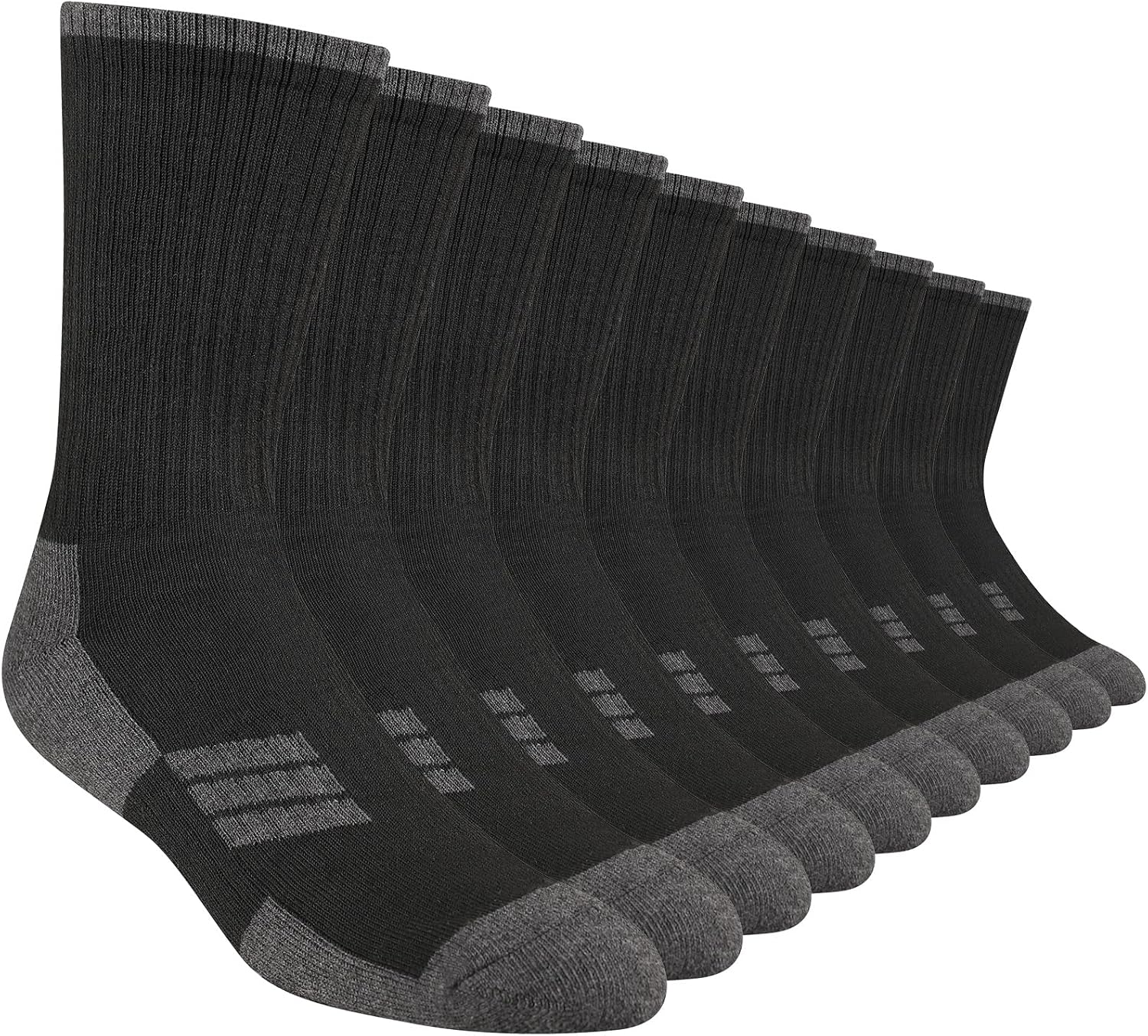 Heatuff Mens Moisture Wicking Heavy Cushion Crew Socks