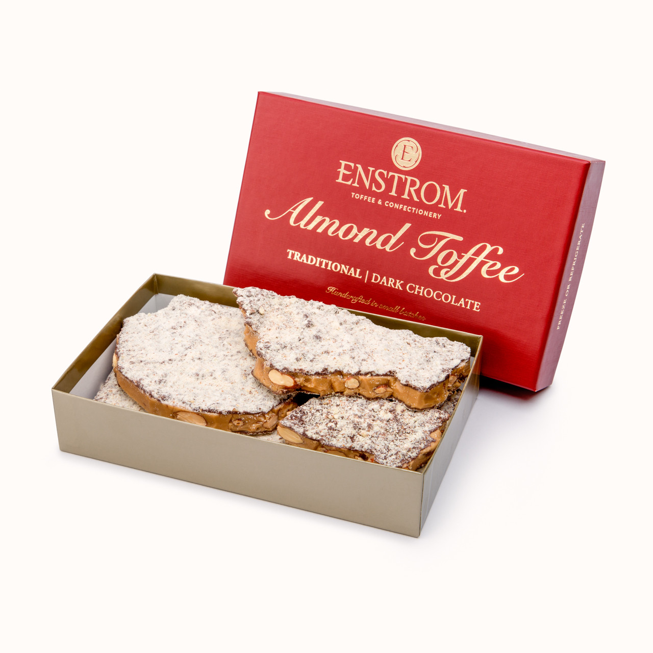 Traditional Dark Chocolate Almond Toffee 1 lb