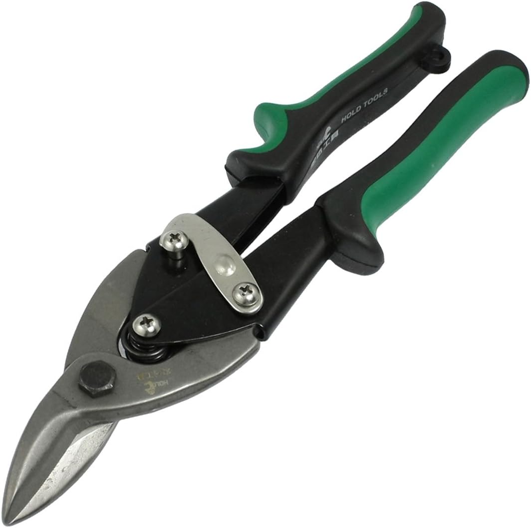 Aexit 10" Long Hand Tools Sheet Metal Shear Left Cut Aviation Tin Snips Shears & Scissors Green Black