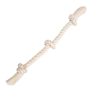 Mammoth Flossy Chews 3-Knot Rope Tug Large 25 Inch