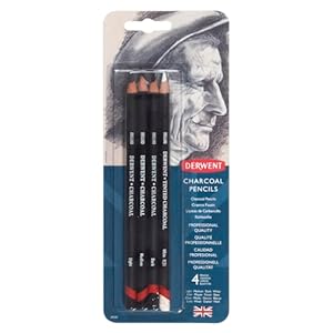 Derwent Charcoal Pencils, 4 Count