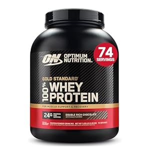 Optimum Nutrition Gold Standard 100% Whey Protein, Double Rich Chocolate, 5 lb