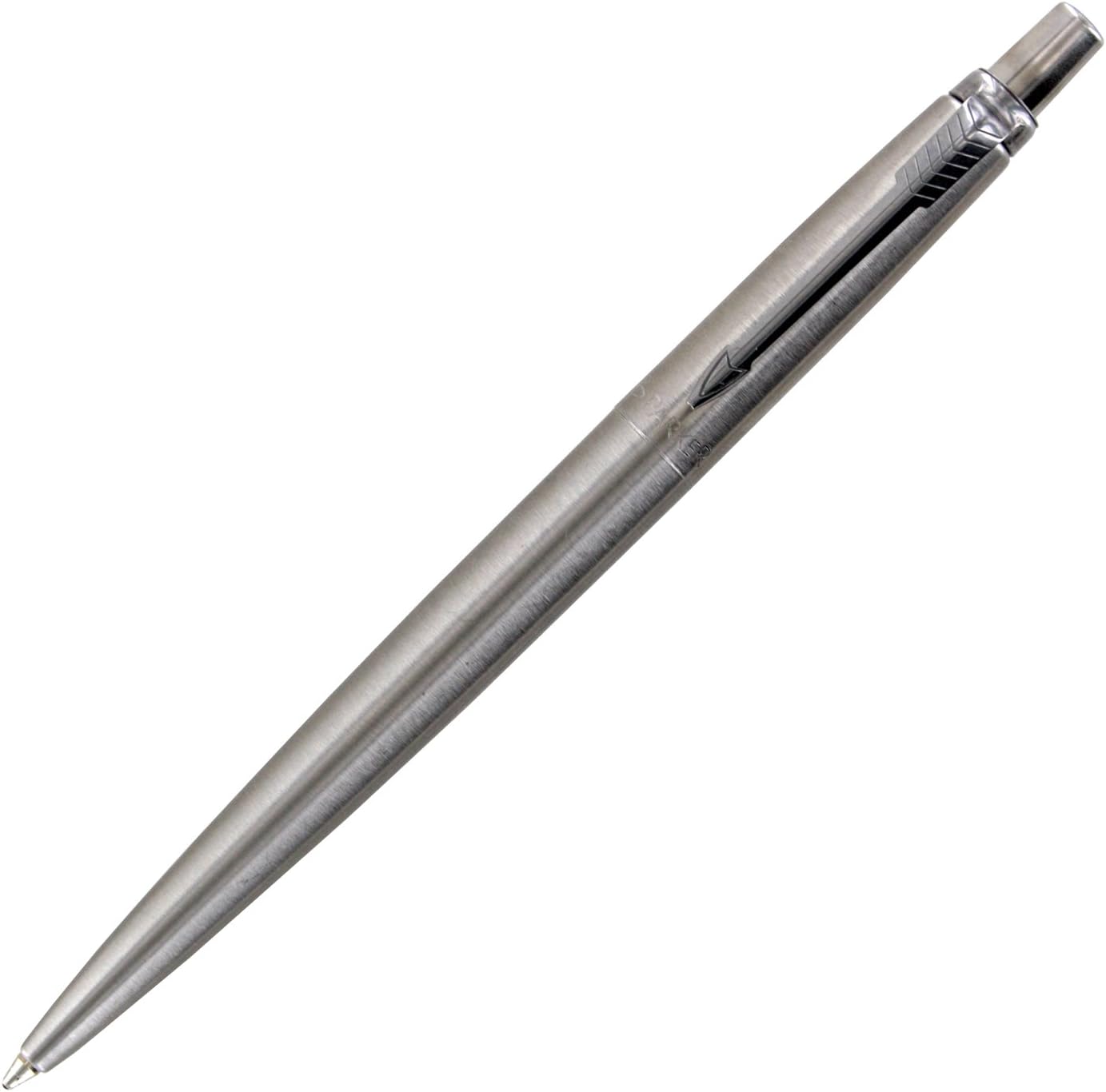 Parker Jotter Ballpoint Pen, Stainless Steel, Medium Point, Black Ink