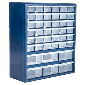 Plastic Storage Drawers – 42 Compartment Organizer by Stalwart