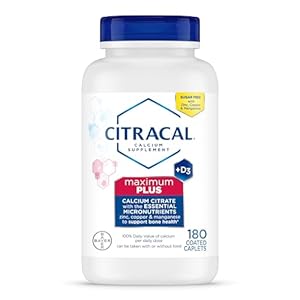 Citracal Maximum Plus Calcium Supplement with Vitamin D3, 180 Count