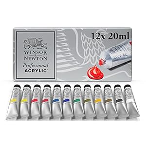 Winsor & Newton Artists' Acrylic Color 12-Tube Set, 20ml