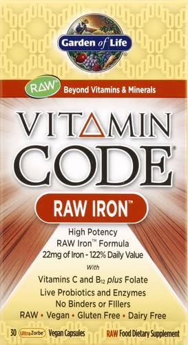 Garden of Life Vitamin Code Raw Iron Supplement — 30 Vegan Capsules