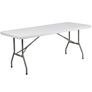 Flash Furniture Elon 6' Rectangular All-Occasion Plastic Folding Event Table, White