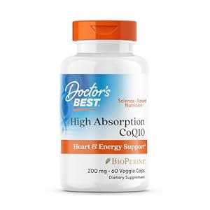Doctor's Best High Absorption CoQ10 200mg with BioPerine, 60 Veg Capsules