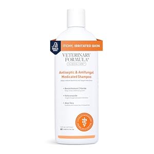 Veterinary Formula Clinical Care Antiseptic and Antifungal Medicated Shampoo for Dogs & Cats, 16 Fl Oz
