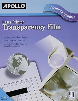 Apollo Laser Jet Printer and Copier Transparency Film, 50 Sheets (CG7060)