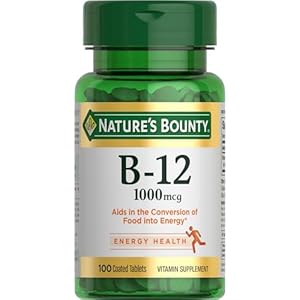 Nature's Bounty Vitamin B12 1000 mcg, 100 Tablets