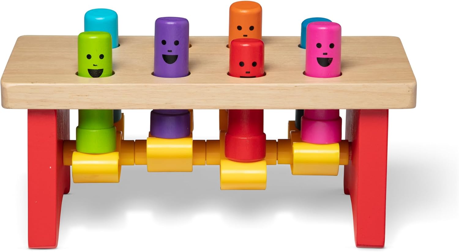 Melissa & Doug Deluxe Pounding Bench Wooden Toy with Mallet