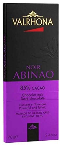 Valrhona ABINAO 85% Extra Dark Chocolate Tasting Bar, 70g